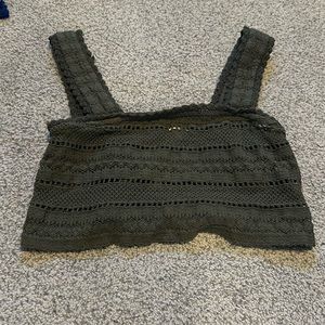 Green Aerie crochet crop top